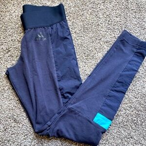 Adidas Leggings Women Small Navy Blue Wind Tight Performance Mid Rise